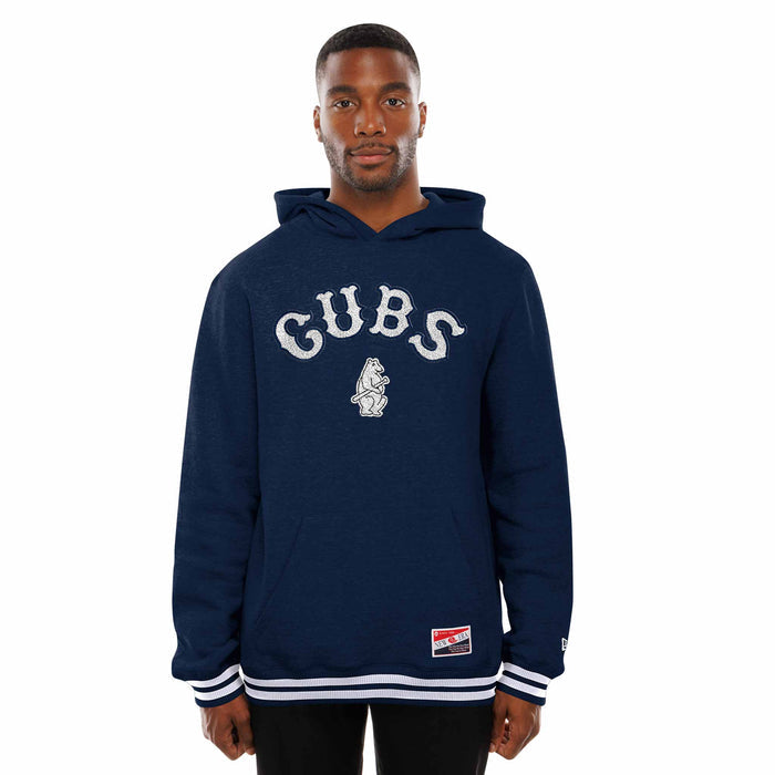 Chicago Cubs New Era Navy 1914 Throwback Hooded Sweatshirt