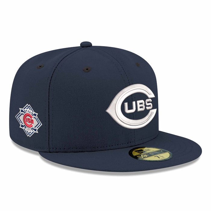 Chicago Cubs New Era Navy 1925 150 Year Anniversary 59FIFTY Fitted Cap