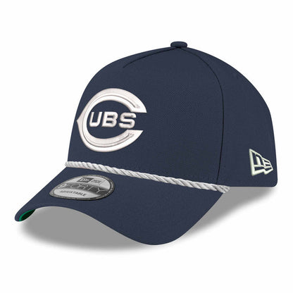 Chicago Cubs New Era Navy 1925 150 Year Anniversary 9FORTY A Frame Rope Adjustable Cap