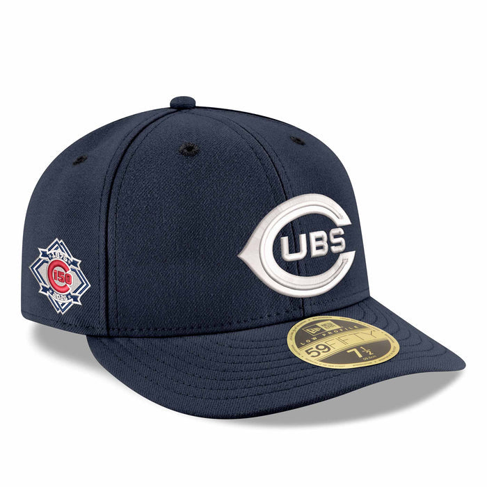 Chicago Cubs New Era Navy 1925 150 Year Anniversary Low Profile 59FIFTY Fitted Cap