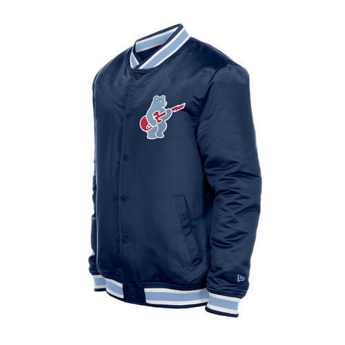 Chicago Cubs New Era Rock Bear Satin Snap Jacket