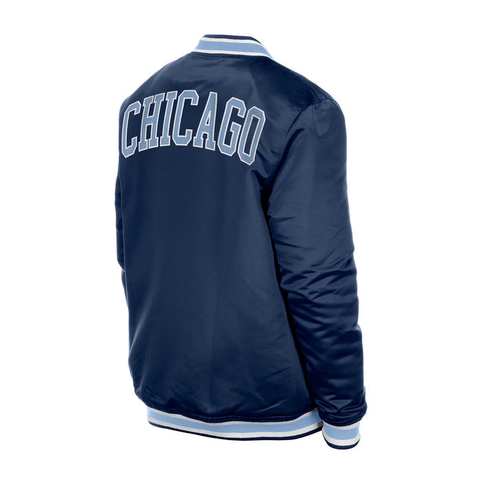 Chicago Cubs New Era Rock Bear Satin Snap Jacket