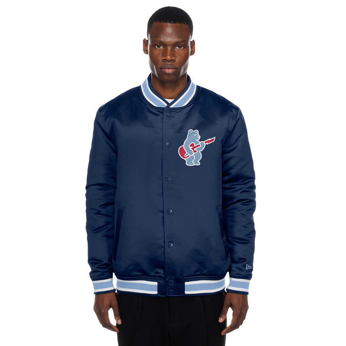 Chicago Cubs New Era Rock Bear Satin Snap Jacket