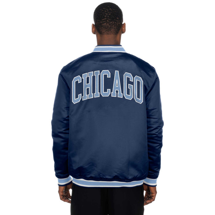 Chicago Cubs New Era Rock Bear Satin Snap Jacket