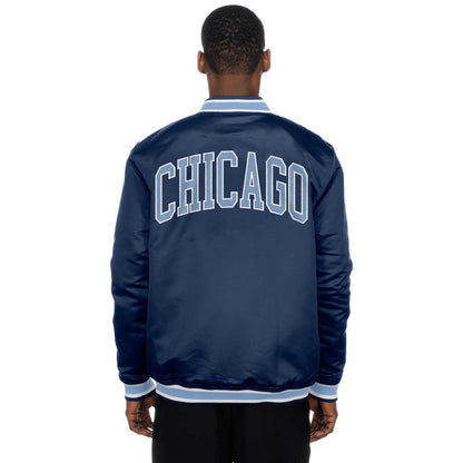 Chicago Cubs New Era Rock Bear Satin Snap Jacket