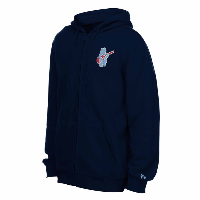 Chicago Cubs New Era Rock Bear Two Sided Full Zip Hooded Sweatshirt