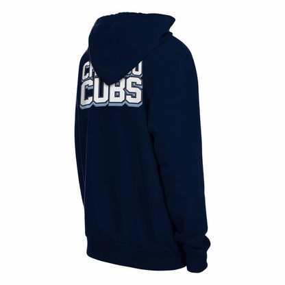 Chicago Cubs New Era Rock Bear Two Sided Full Zip Hooded Sweatshirt