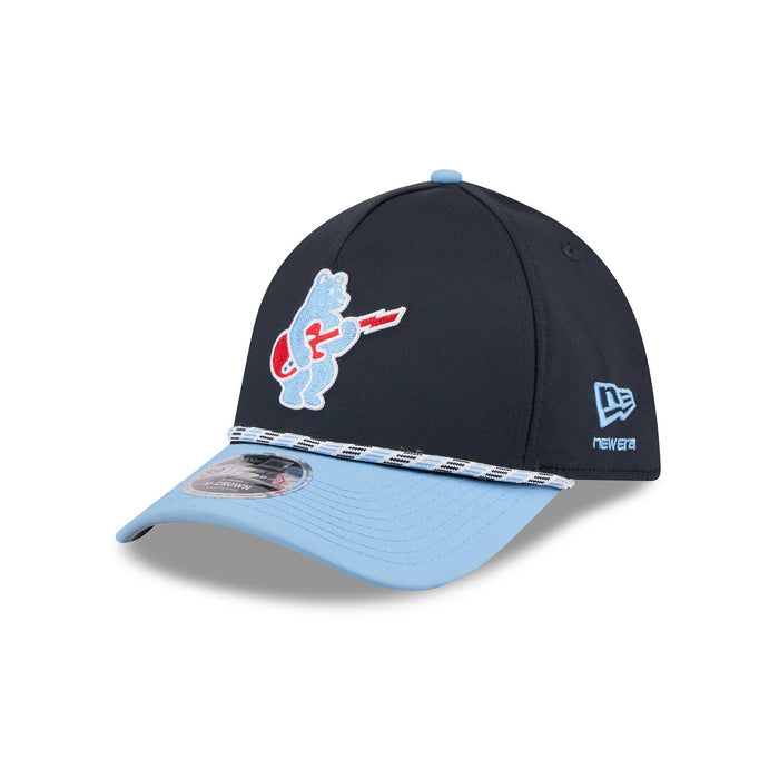 Chicago Cubs New Era Rope Rock Bear 39THIRTY A-Frame Stretch Fit Cap