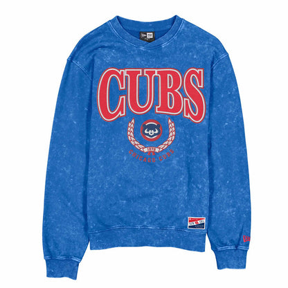 Chicago Cubs New Era Royal Blue 1984 Bear Crest Crewneck Sweatshirt
