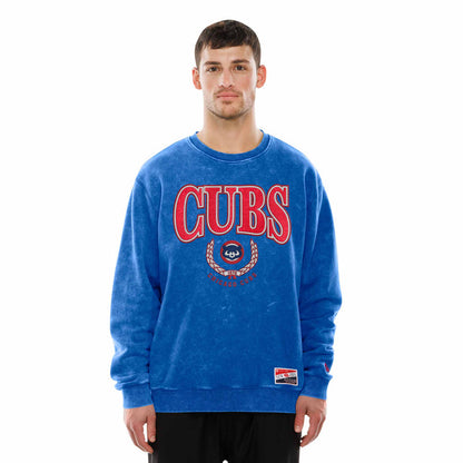 Chicago Cubs New Era Royal Blue 1984 Bear Crest Crewneck Sweatshirt