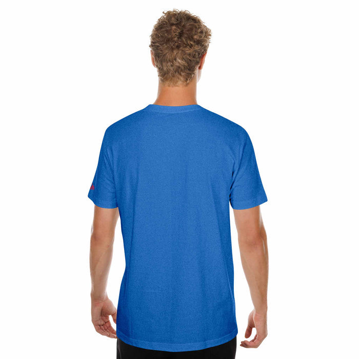 Chicago Cubs New Era Royal Script Oversized Print T Shirt