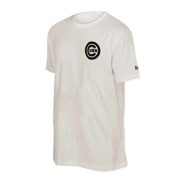 Chicago Cubs New Era Rusted Gold and Black Bullseye Back Print Short Sleeve Tee Shirt