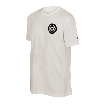 Chicago Cubs New Era Rusted Gold and Black Bullseye Back Print Short Sleeve Tee Shirt