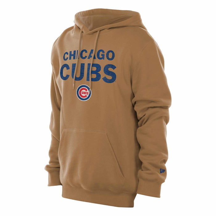 Chicago Cubs New Era Tan Evergreen Hooded Sweatshirt