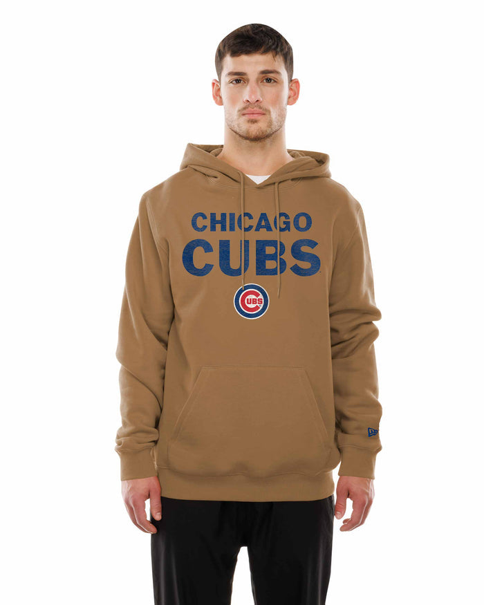 Chicago Cubs New Era Tan Evergreen Hooded Sweatshirt
