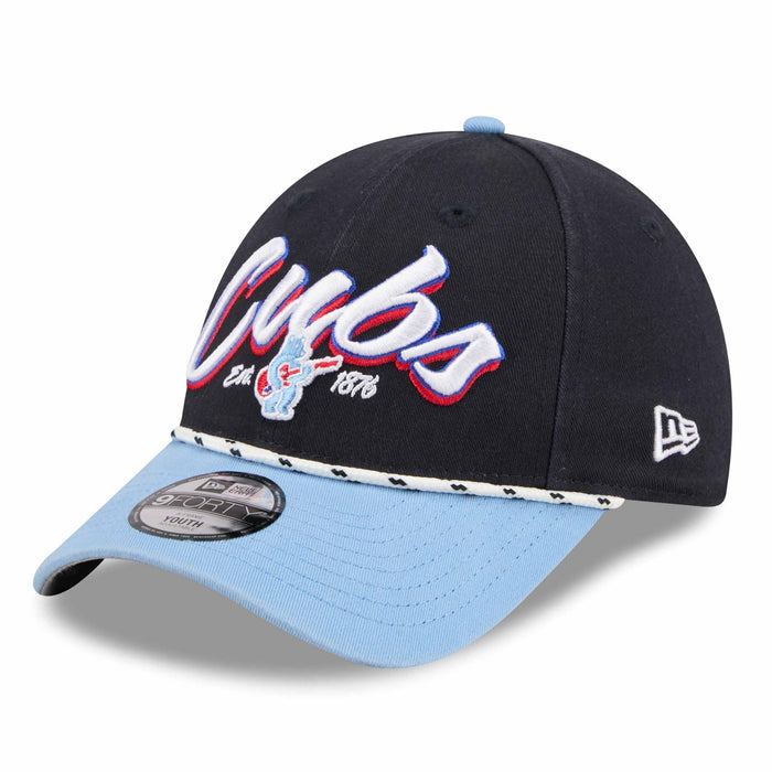 Chicago Cubs New Era Team Youth Loyal 9FORTY Rope Snapback Adjustable Cap