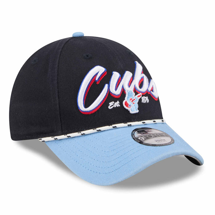 Chicago Cubs New Era Team Youth Loyal 9FORTY Rope Snapback Adjustable Cap