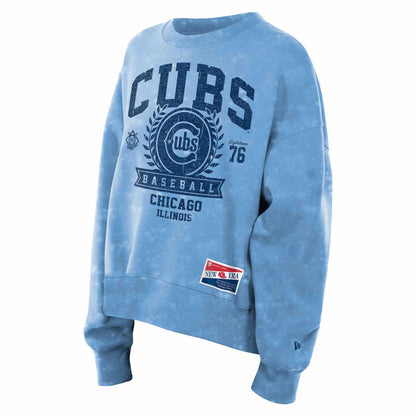 Chicago Cubs New Era Women's Blues Alternate Crested Crewneck Sweatshirt