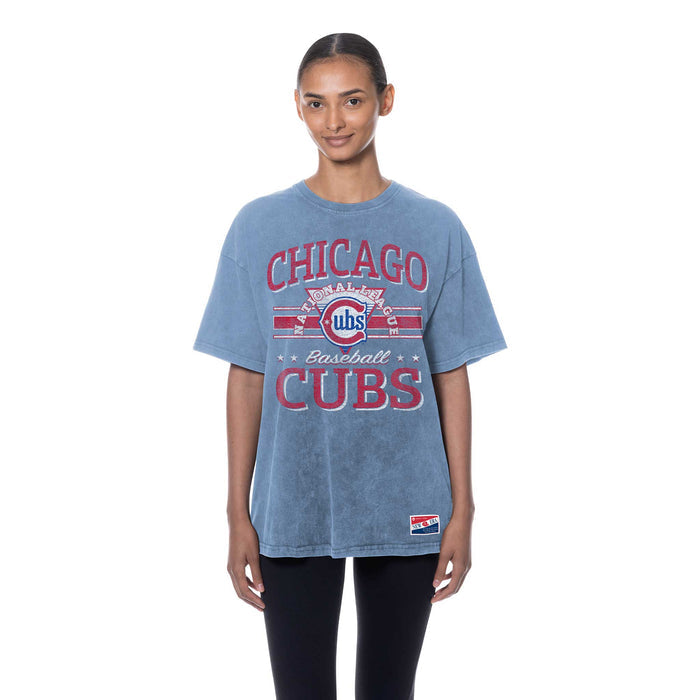 Chicago Cubs New Era Women's Blues Alternate Oversized T Shirt