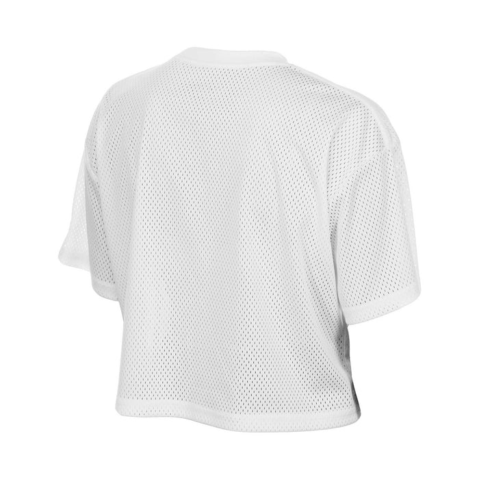 Chicago Cubs New Era Women's Bullseye Mesh Crop T Shirt