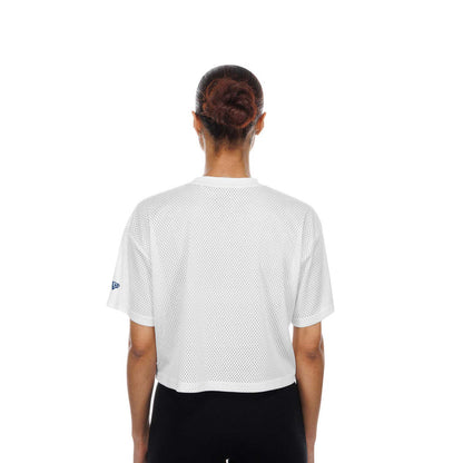 Chicago Cubs New Era Women's Bullseye Mesh Crop T Shirt