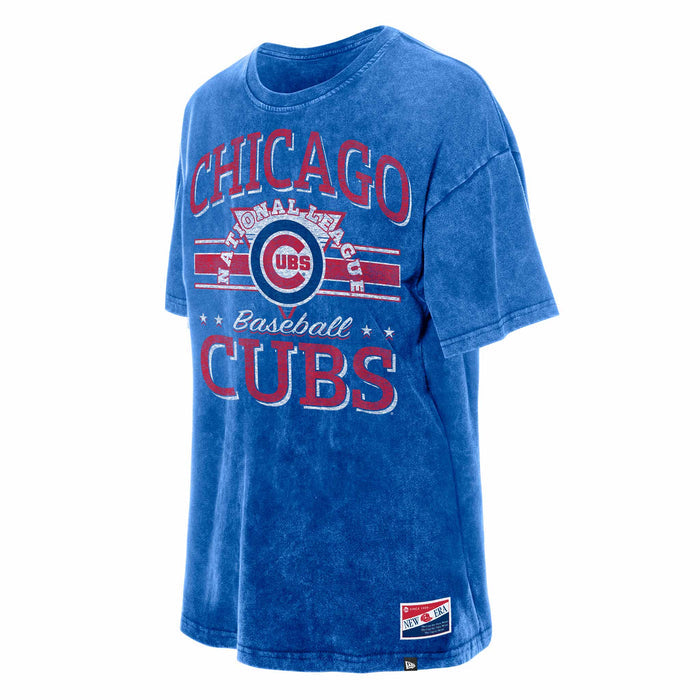 Chicago Cubs New Era Women's Bullseye Oversized T Shirt