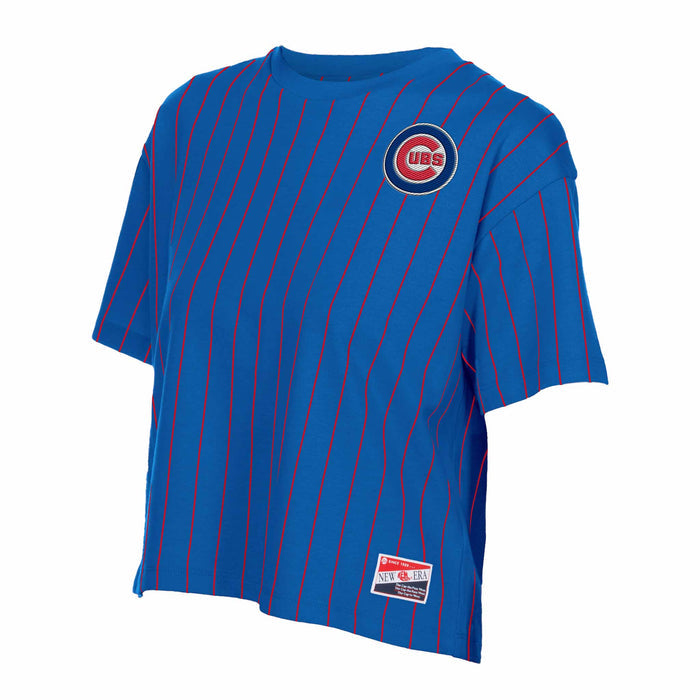 Chicago Cubs New Era Women's Royal Bullseye Boxy Short Sleeve T Shirt