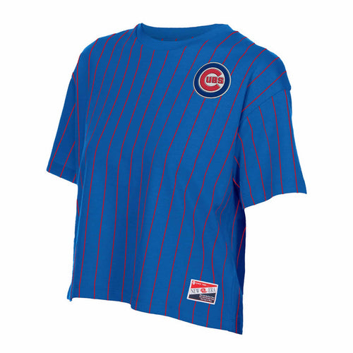 Chicago Cubs New Era Women's Royal Bullseye Boxy Short Sleeve T Shirt