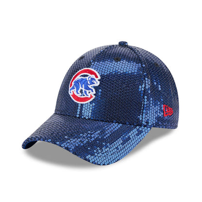 Chicago Cubs New Era Women's Walking Bear Sequin 9FORTY M Crown Adjustable Cap