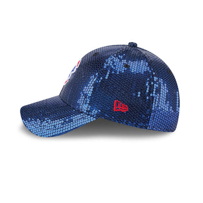 Chicago Cubs New Era Women's Walking Bear Sequin 9FORTY M Crown Adjustable Cap