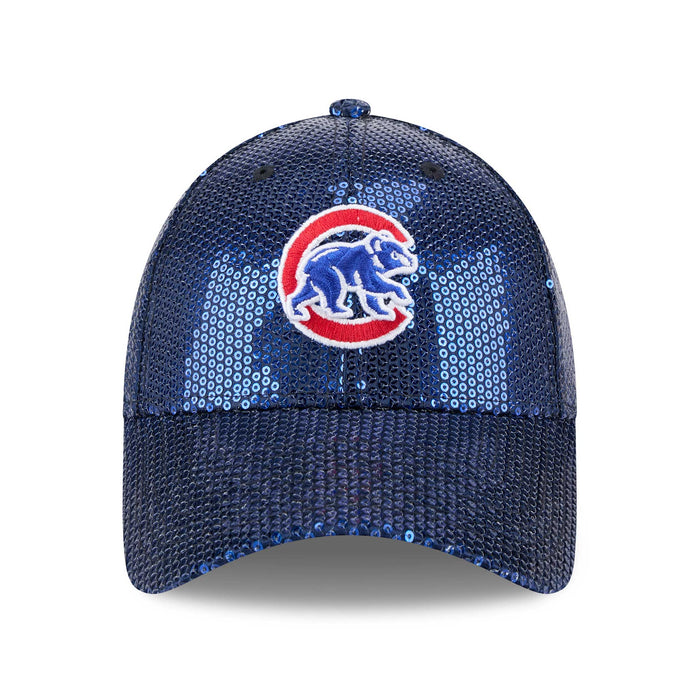 Chicago Cubs New Era Women's Walking Bear Sequin 9FORTY M Crown Adjustable Cap