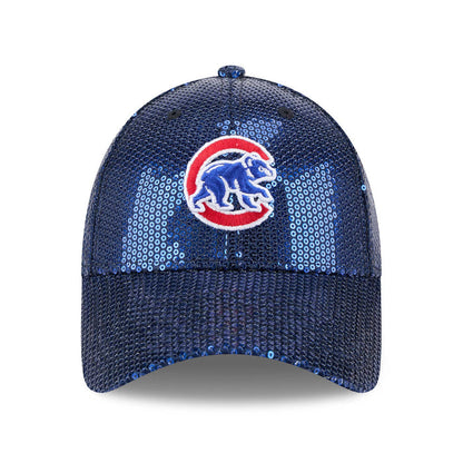 Chicago Cubs New Era Women's Walking Bear Sequin 9FORTY M Crown Adjustable Cap
