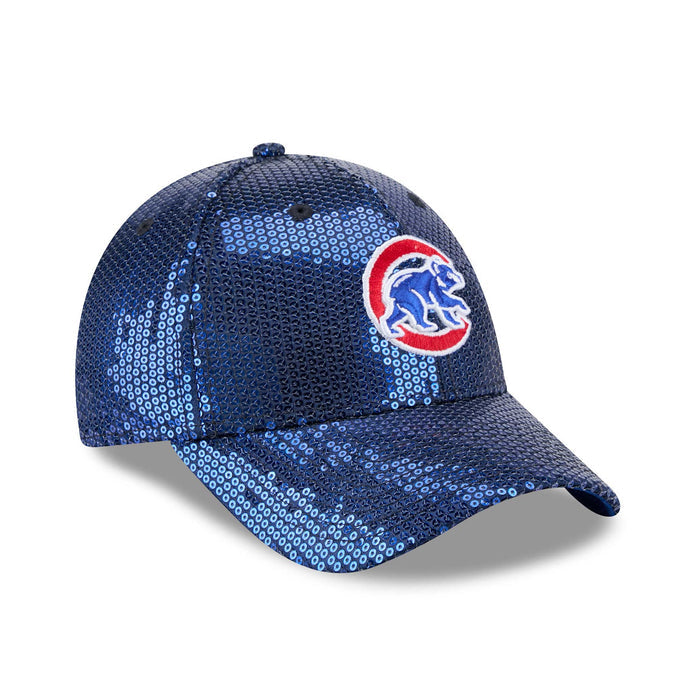 Chicago Cubs New Era Women's Walking Bear Sequin 9FORTY M Crown Adjustable Cap