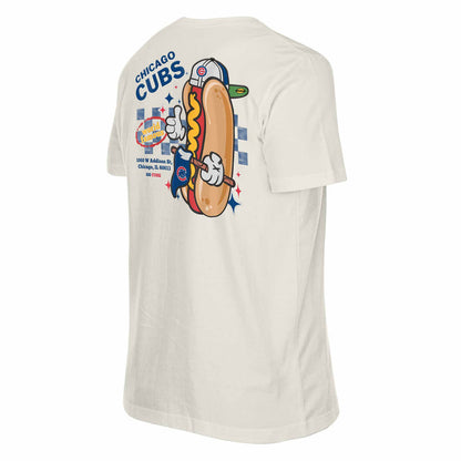Chicago Cubs New Era World Famous Two Sided Hot Dog T Shirt