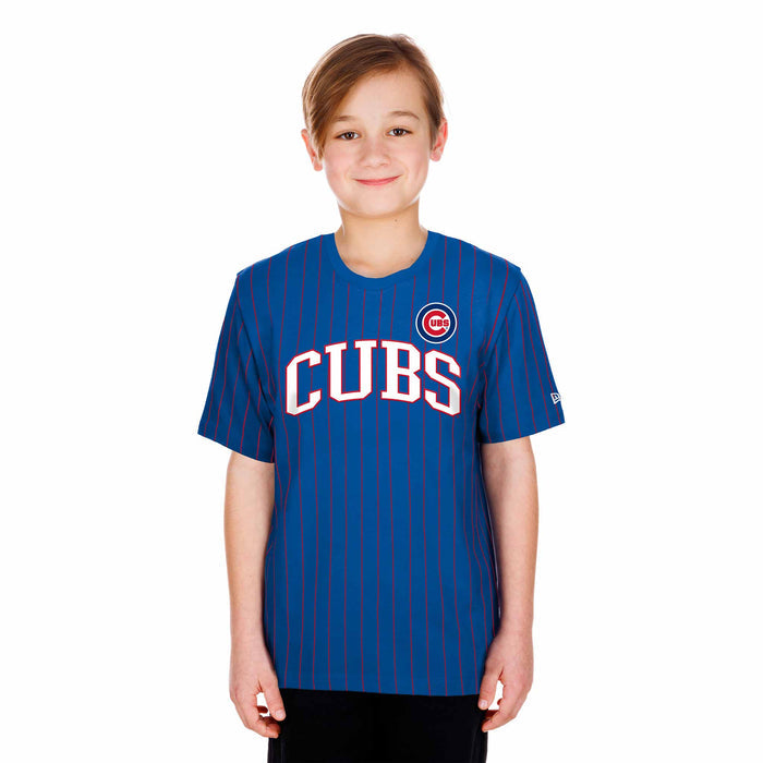 Chicago Cubs New Era Youth Girls Royal Bullseye Boxy Short Sleeve T Shirt