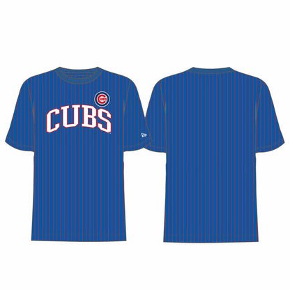Chicago Cubs New Era Youth Girls Royal Bullseye Boxy Short Sleeve T Shirt