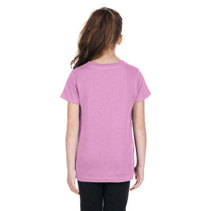 Chicago Cubs New Era Youth Girls Sequin Pink Blocks V Neck T Shirt
