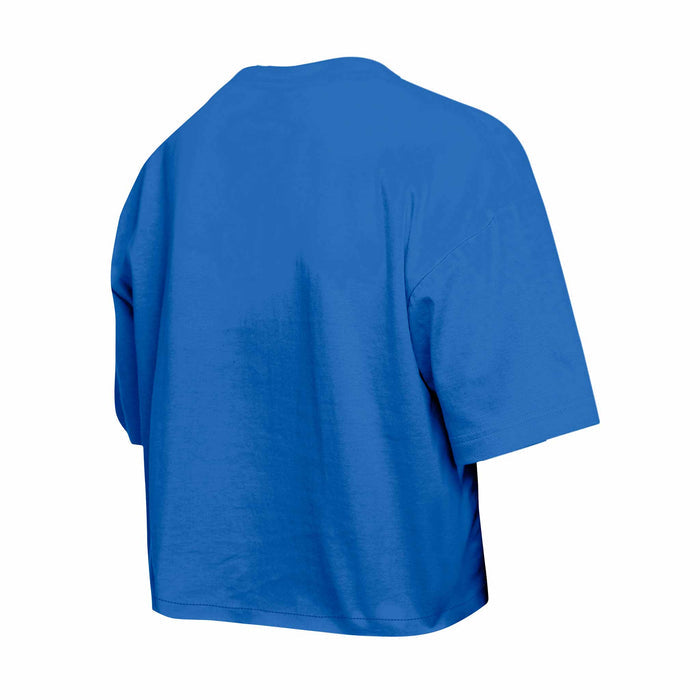 Chicago Cubs New Era Youth Girls Sequin Royal Heart T Shirt
