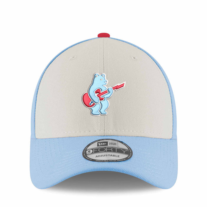 Chicago Cubs New Era Youth Rock Bear Chrome Sky 9FORTY Adjustable Cap