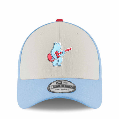 Chicago Cubs New Era Youth Rock Bear Chrome Sky 9FORTY Adjustable Cap