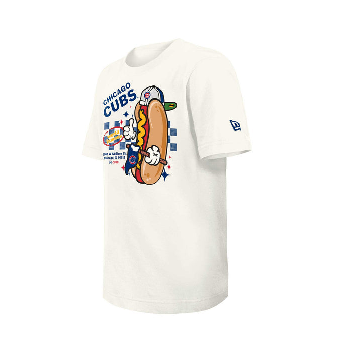 Chicago Cubs New Era Youth World Famous Two Sided Hot Dog T Shirt