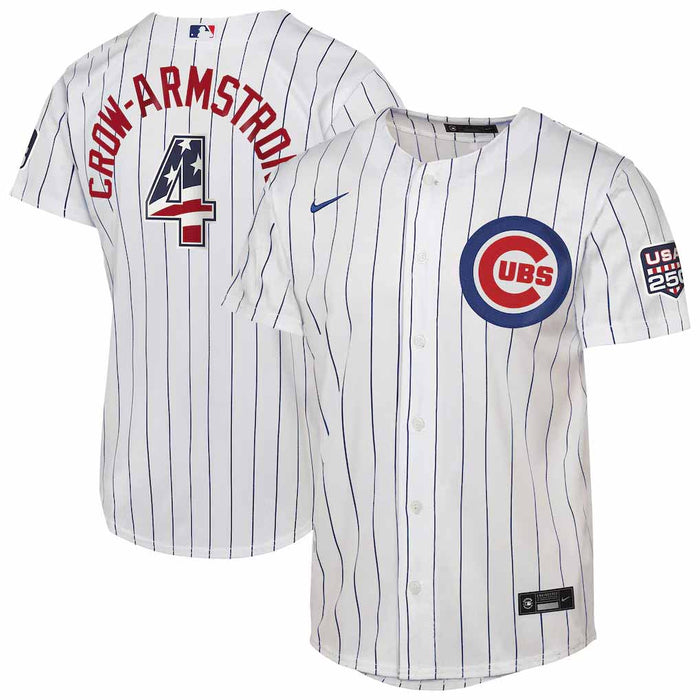 Chicago Cubs Pete Crow-Armstrong Youth 2026 July 4th Replica Jersey