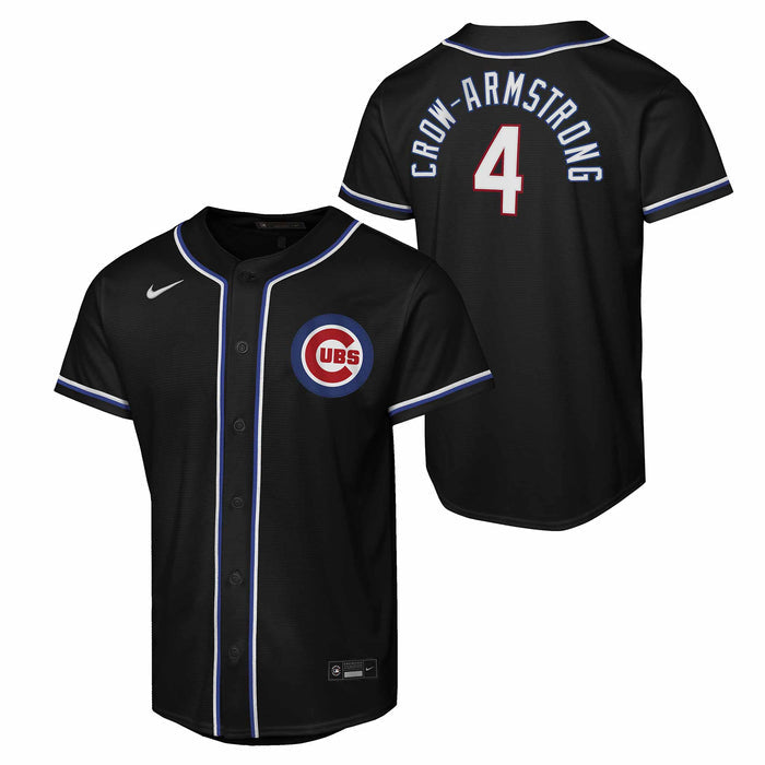 Chicago Cubs Pete Crow-Armstrong Nike Youth Carbon Black Home Run Jersey
