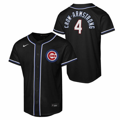Chicago Cubs Pete Crow-Armstrong Nike Youth Carbon Black Home Run Jersey