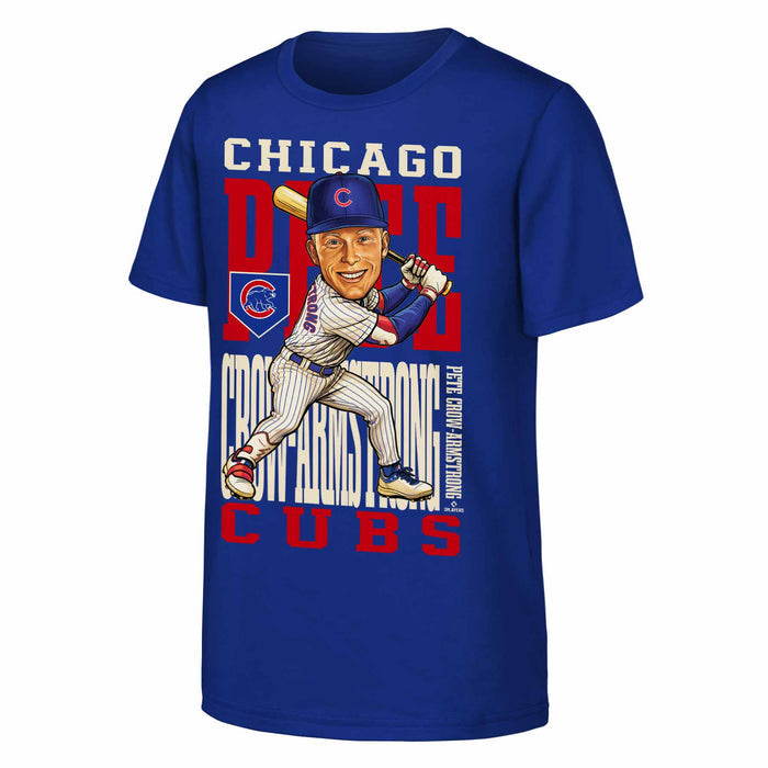 Chicago Cubs Pete Crow Armstrong Youth Caricature Clash T Shirt