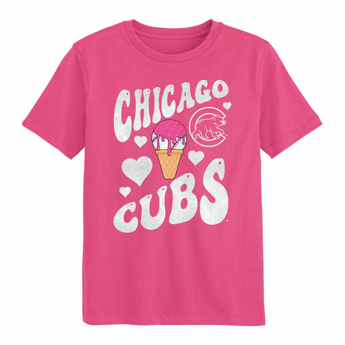 Chicago Cubs Pre-School Girls Ice Cream Short Sleeve T Shirt
