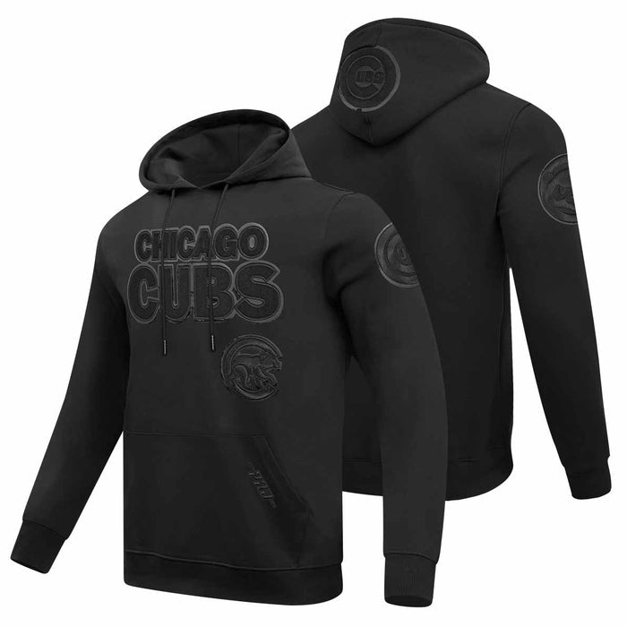 Chicago Cubs Pro Standard Triple Black Hooded Sweatshirt