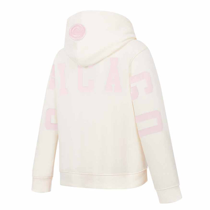 Chicago Cubs Pro Standard Youth Girls Cream Pink Big Shoulders Hooded Sweatshi