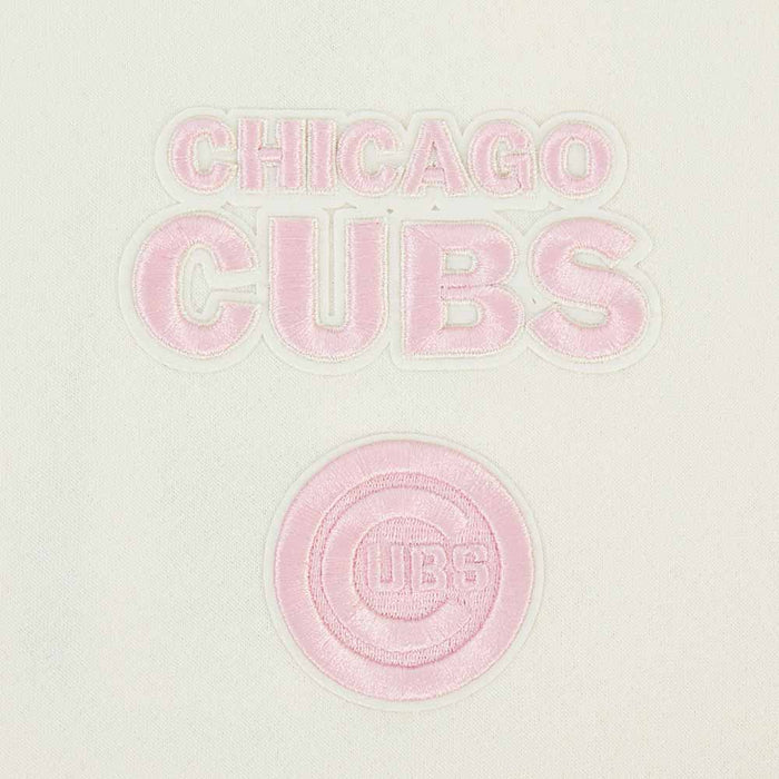 Chicago Cubs Pro Standard Youth Girls Cream Pink Big Shoulders Hooded Sweatshi
