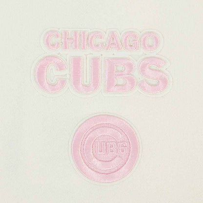 Chicago Cubs Pro Standard Youth Girls Cream Pink Big Shoulders Hooded Sweatshi